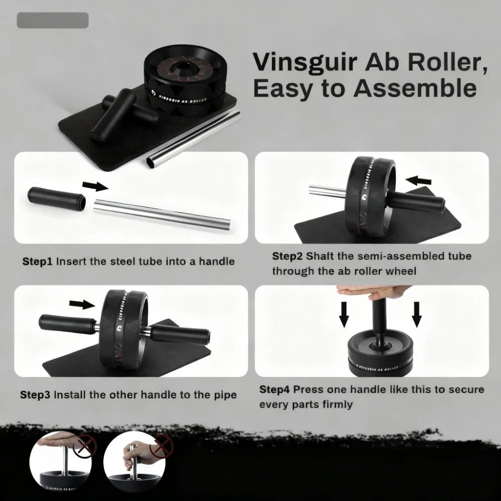 Ab Wheel Roller – Core Strength & Abs Workout, Knee Pad for Home Gym Use