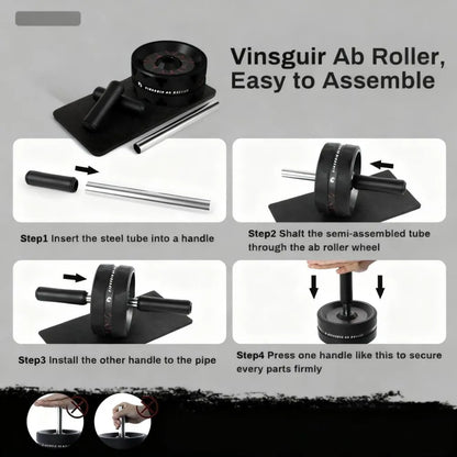 Ab Wheel Roller – Core Strength & Abs Workout, Knee Pad for Home Gym Use