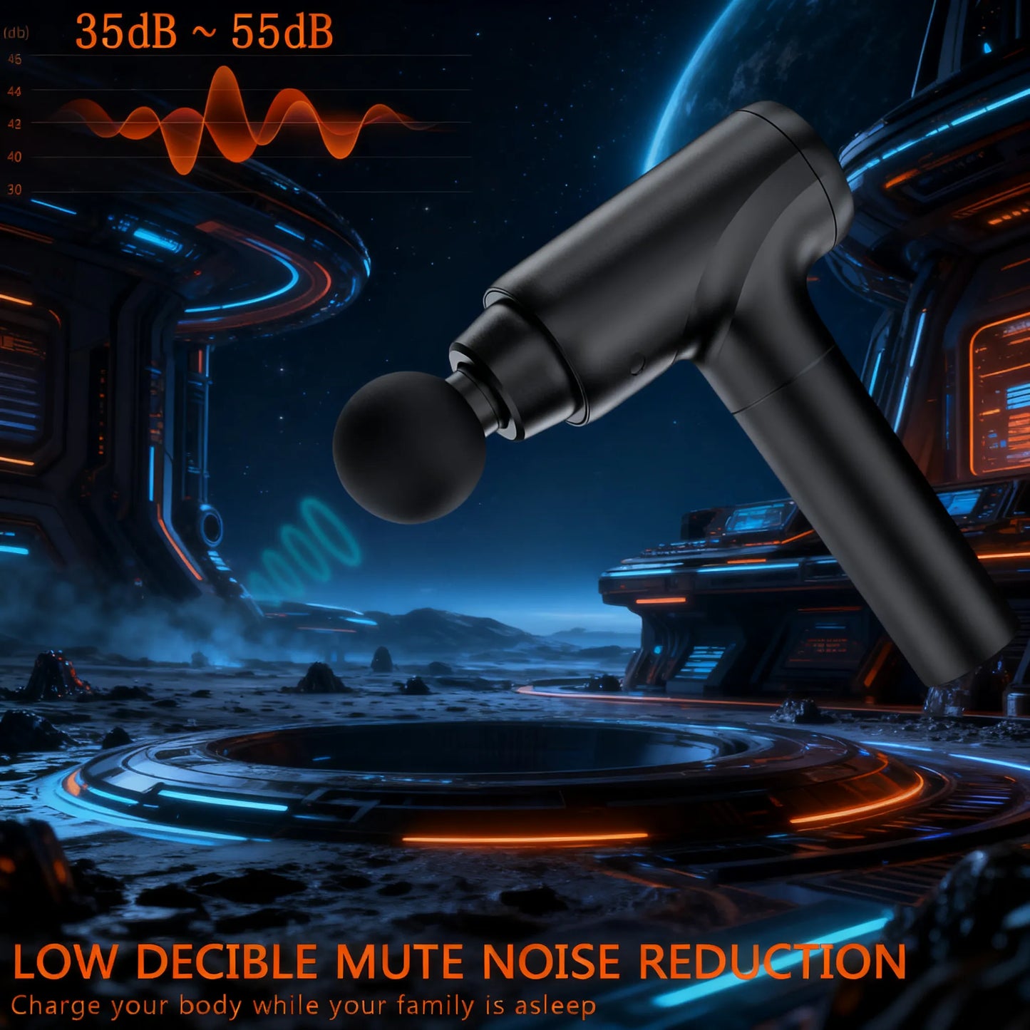 8-in-1 Smart Percussion Massage Gun | 20 Speeds for Full-Body Deep Muscle Therapy & Relaxation