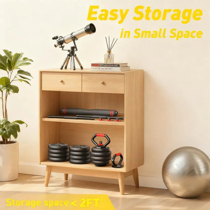 Adjustable Free Weights Set – 20-90 lbs, 5-in-1, Kettlebell, Barbell & Push Up Stand