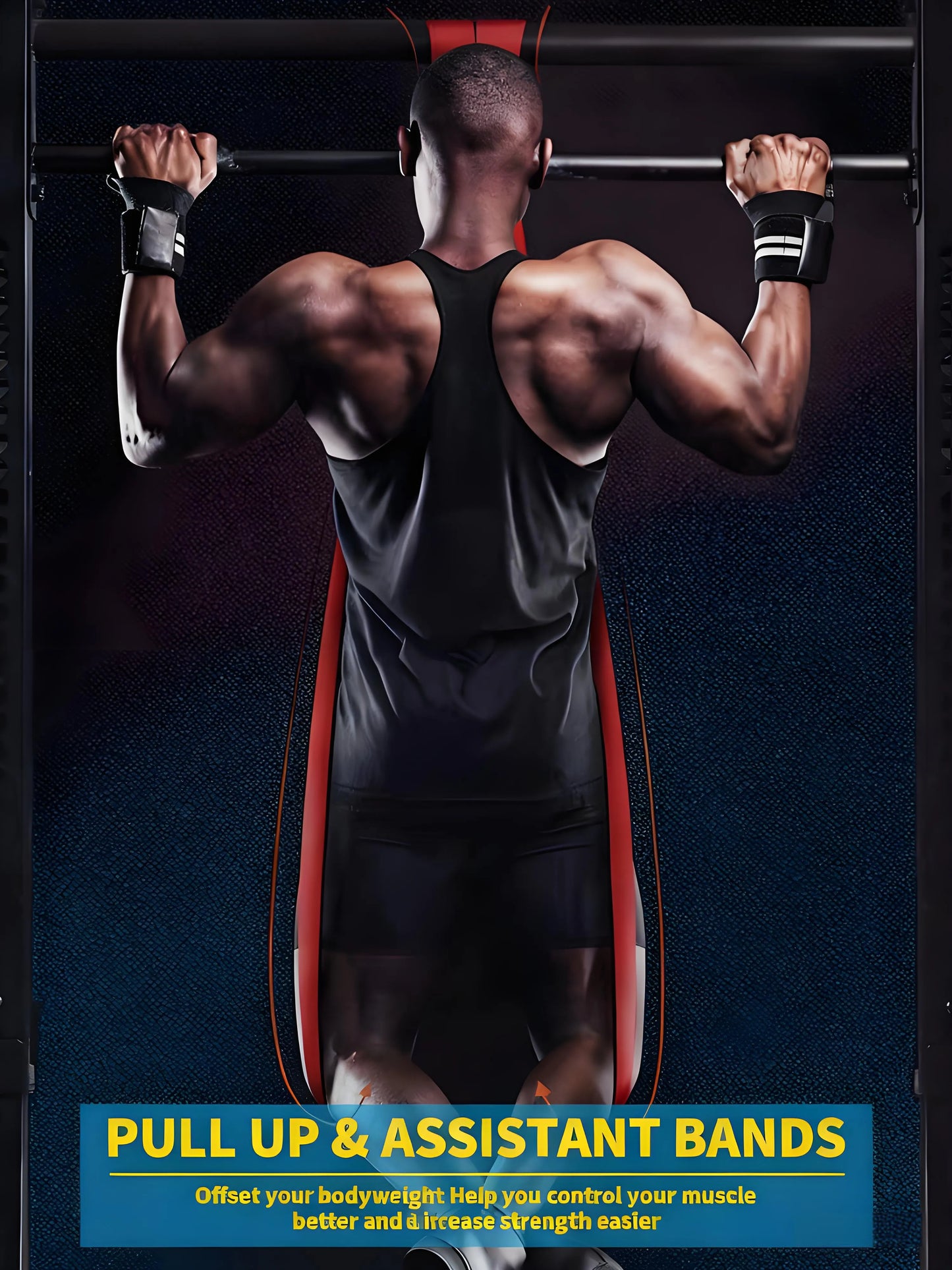 Resistance Bands for Pull Ups – Set for Exercise, Stretching, and Physical Therapy