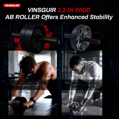 Ab Wheel Roller – Core Strength & Abs Workout, Knee Pad for Home Gym Use