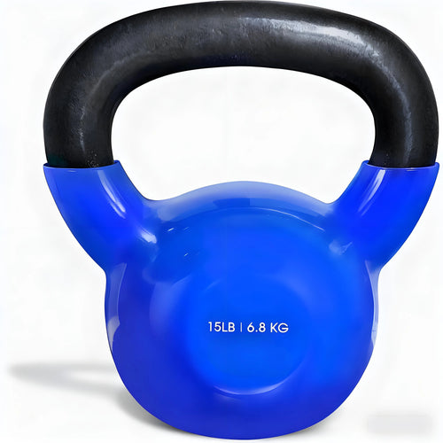 Vinyl Coated Cast Iron Kettlebells – 5-100 lbs, Full Body & Grip Strength Training